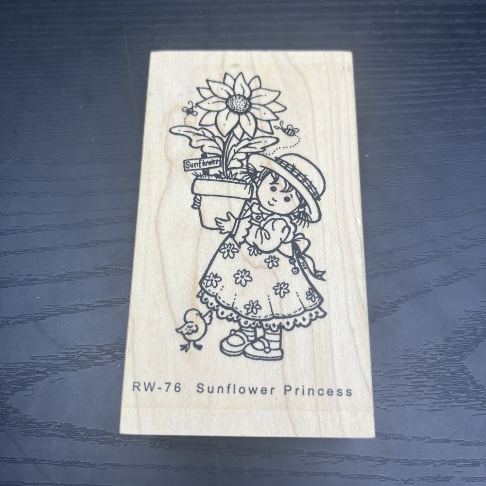 Sunflower Princess RE-76 Embossing Stamp Floral Fantasy Card Making